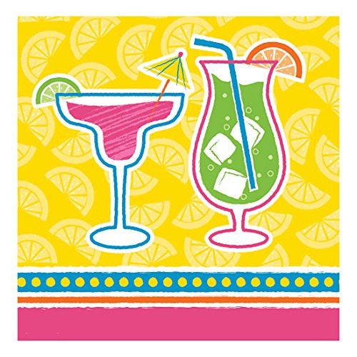 Creative Converting 662208 16 Count Paper Lunch Napkins, Cocktail Time