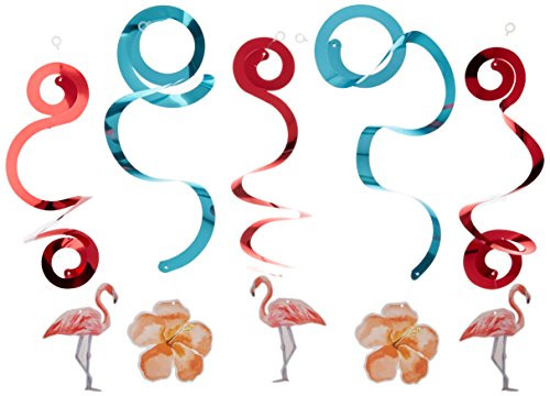 Creative Converting Decorative Hanging Streamers, Island Oasis (5-Count)