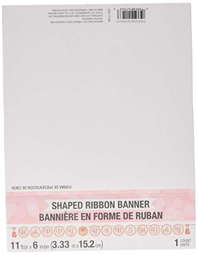 Creative Converting 324448 Twinkle Toes Ballerina Party Happy Birthday Banner, 6" x 8.5', Multicolor