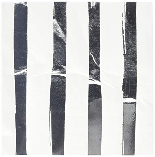 Creative Converting White & Silver Foil Stamp Luncheon Napkins, Multicolor