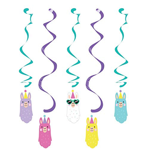 Llama Party Dizzy Danglers, 5 ct