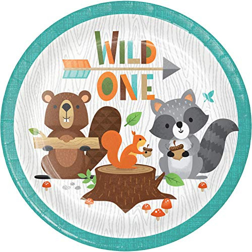 Wild One Woodland Dessert Plates, 24 ct