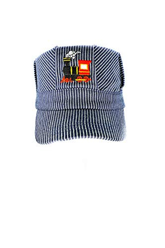 Pinnacle Awards Canada Young Boys Choo Choo Train Embroidered Steam Engine Train Engineer Hat with I Love Trains