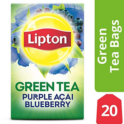 Lipton Green Tea Bags, Purple Acai Blueberry, 20 ct Pack of 6
