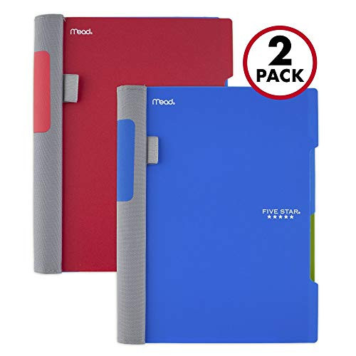 Five Star Advance Spiral Notebooks, 2 Subject, College Ruled Paper, 100 Sheets, 9-1/2" x 6", Red, Blue, 2 Pack (38637)