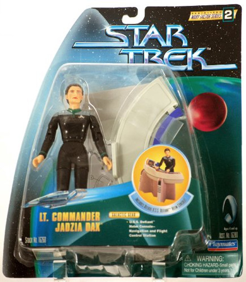 Playmates Star Trek 6 Warp Factor Series 2 Lt. Commander Jadzia Dax with Deluxe U.S.S. Defiant Helm Console
