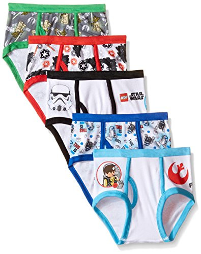 Star Wars Little Boys' Lego Star Wars  5 Pack Underwear Brief, Multi, 6