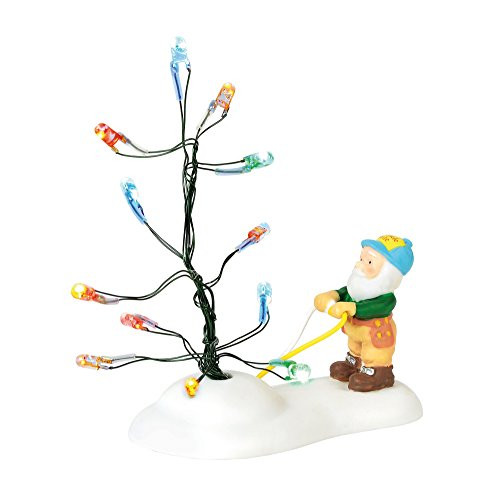 Department 56 North Pole Village Series Accessories Testing The Twinkle Lit Figurine, 1.75", Multicolor