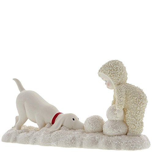 Department 56 Snowbabies Best Friend Making a Snowman Porcelain Figurine, 4.5 Department 56 Snowbabies Best Friend Making a Snowman Porcelain Figurine, 4.5