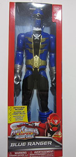 Power Rangers Super Megaforce Blue Ranger Action Hero Figure 12 Inch