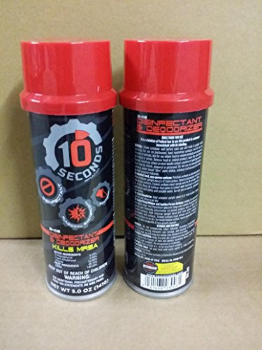 10-Seconds Shoe Deodorizer and Disinfectant - The Only EPA-Approved Shoe Disinfectant effective against Bacteria, Fungus, Mold, and Mildew (Pack of 2)