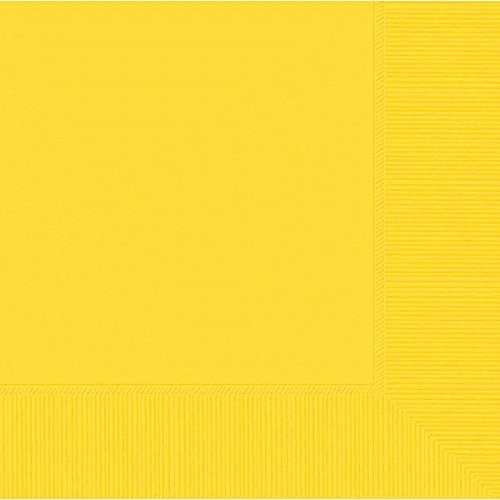 Sunshine Yellow 3-Ply Beverage Napkins | Pack of 20 | Party Supply