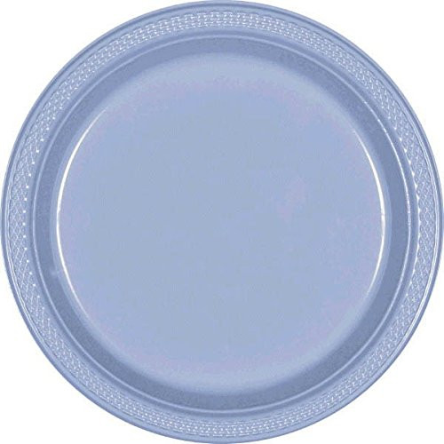 Amscan Pastel Blue Round Dinner Plastic Plates, 20 Ct. | Party Tableware