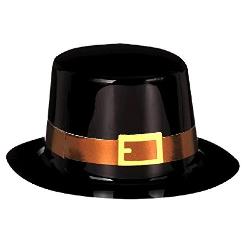 amscan Mini Pilgrim Black Top Hat for Thanksgiving Party | Accessory