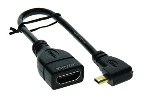 Wavertec Micro HDMI to HDMI Female Adapter Cable Micro HDMI Type D to HDMI A