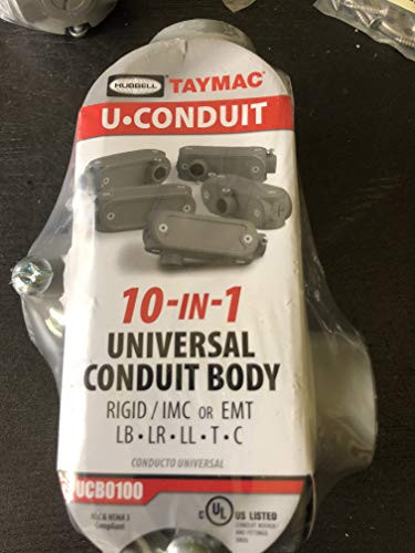 TayMac UCB0100 1 in. Universal Conduit Body, Gray