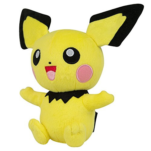 TOMY Pokémon Small Plush, Pichu Plush Toy Figure
