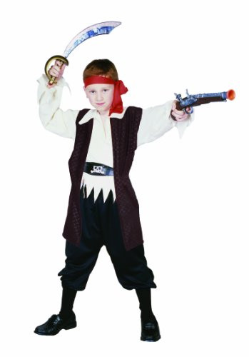 RG Costumes Caribbean Pirate Costume, Black/Brown/White, Small