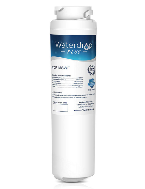 Waterdrop Plus MSWF One-Year Lifetime Filter Replacement for GE MSWF 101820A Refrigerator Water Filter