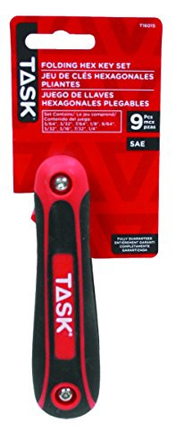 Task Tools T16015 Soft Grip Hex Key Set, SAE, 9-Piece
