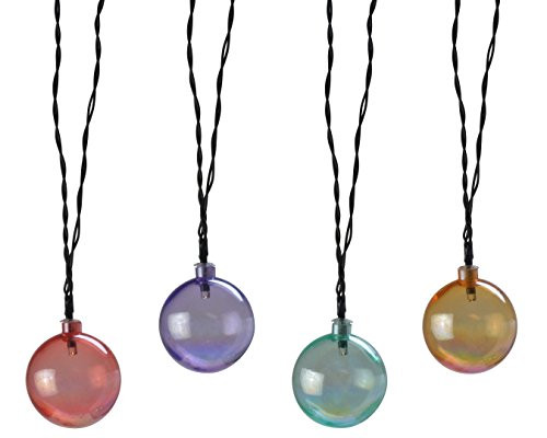 Moonrays 91138 Solar Powered LED Pearlescent String Lights, Purple