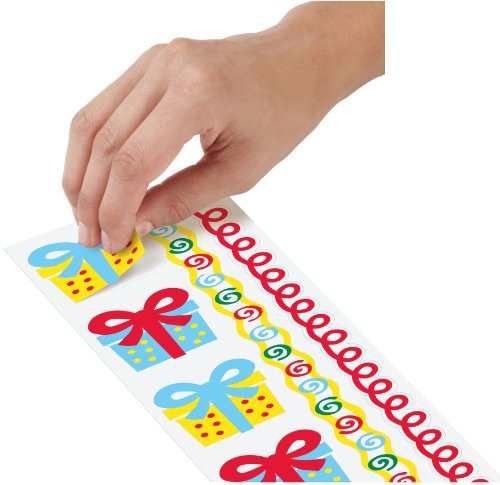 Wilton Sugar Sheet Stickers, Presents with Borders