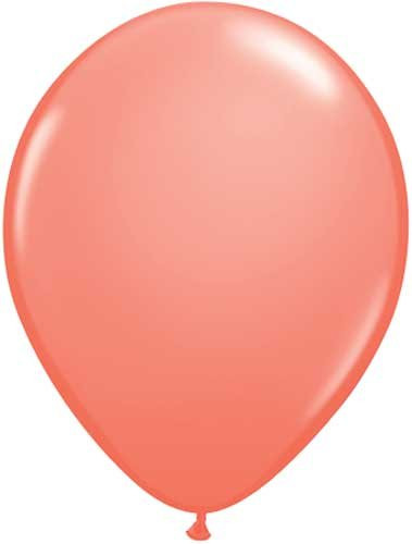 Qualatex 5" Round Balloons, Coral - Pack of 100