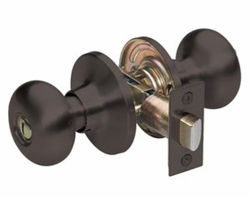 Master Lock BCO0310B Biscuit Privacy Door Knob with SilvaBond Antimicrobial Protected Finish, Oil Rubbed Bronze