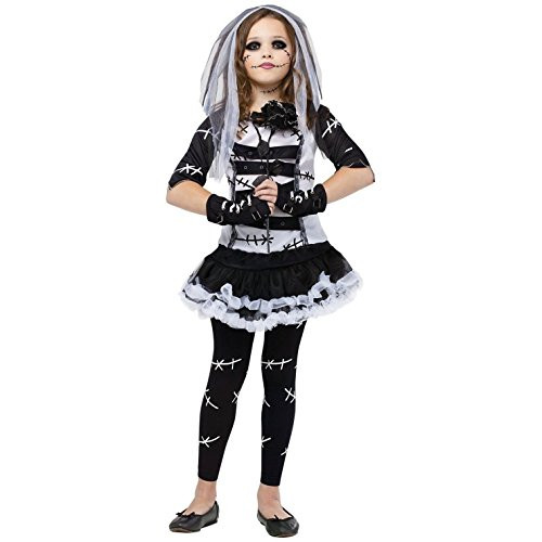 Fun World Monster Bride Costume, Small 4-6, Multicolor