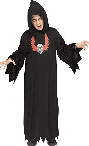 Fun World Ghoul Robe Black Costume, Large 12-14, Multicolor