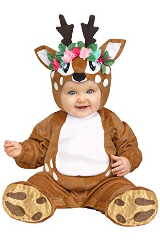 Fun World Baby Girls Oh Deer, Brown, Small 6-12 Months