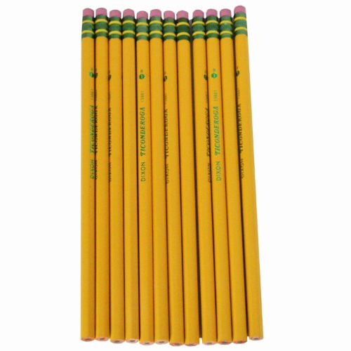 Dixon Ticonderoga Company Ticonderoga Pencil, with Eraser, No 1, Extra Soft, Yellow (DIX13881)