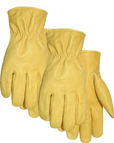 MidWest Gloves and Gear Midwest Gloves and Gear 660P02-XL-AZ-6 Unlined Premium Leather Work Glove, Extra-Large, 2-Pack