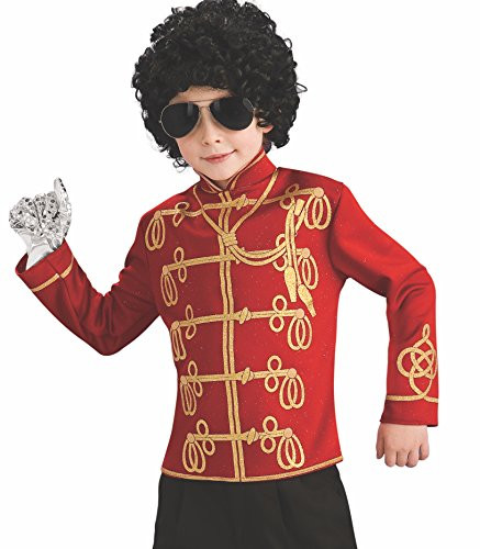 Michael Jackson Child's Value Military Jacket Costume Accessory, Small, Red