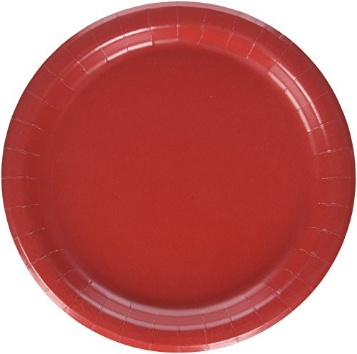 Creative Converting 8.75" Diameter Paper Dinner Plates, Classic Red Color, 24-Count Packages (Pack of 5)