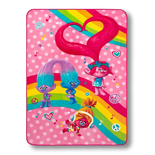 Trolls Twin Size Microfiber Kids Toddler Children Soft Blanket