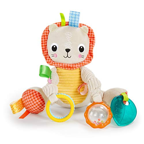 Bright Starts Bunch-O-Fun Plush Activity Toy, Lion, 3 Months +