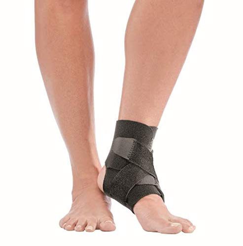 Mueller Adjustable Ankle Support, Black, One Size Fits Most (E-commerce Packaging)| Supportive Ankle Brace