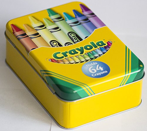 Crayola Tin Crayon Box, Holds 64 Crayons, 6" X 4" X 2"