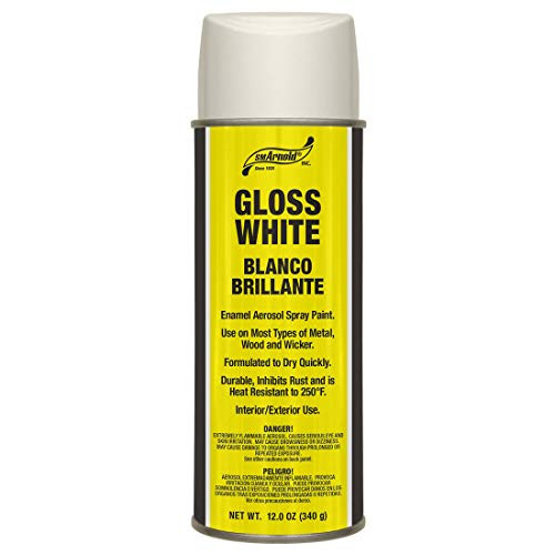 SM Arnold (66-102) Enamel Spray Paint, Gloss White Enamel - 12 oz.