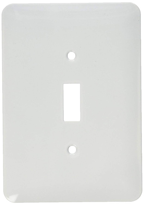 3dRose lsp_159881_1 Pure White Bright Colorless Plain Simple One Single Solid White Color Single Toggle Switch