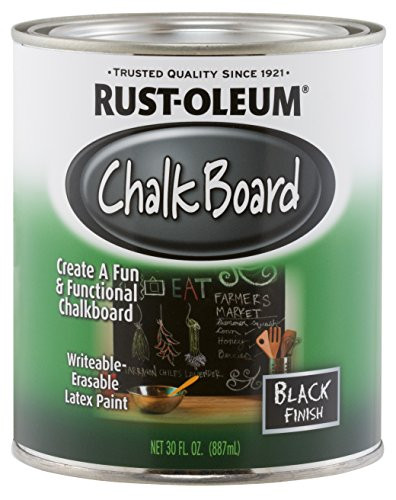 Rust-Oleum Not Available 206540 Chalkboard Brush-On, Black, 30-Ounce, 30 oz