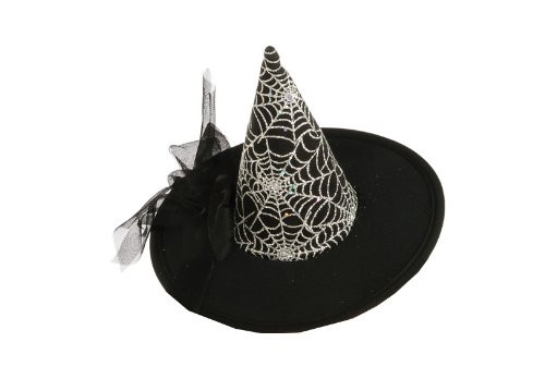 Rubie's Womens Mini Spiderweb Witch Hat, Black, One Size