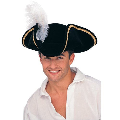 Rubie's Buccaneer Tricorn Hat, Black, One Size