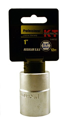K-T Industries 0-6032 3/4" Drive x 1" 12-Point Regular Socket