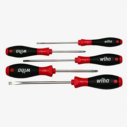 Wiha 30277 SoftFinish Slotted/Phillips Screwdriver Set, 5 Pieces