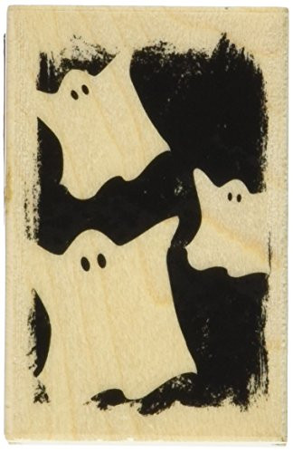 Hero Arts Ghostly Pattern Mounted Rubber Stamp, 2" by 2"