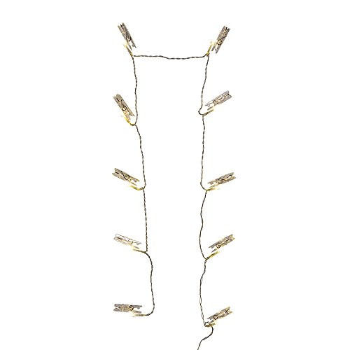 Kurt Adler Battery-Operated 10-Light Plastic Clip LED Light Set