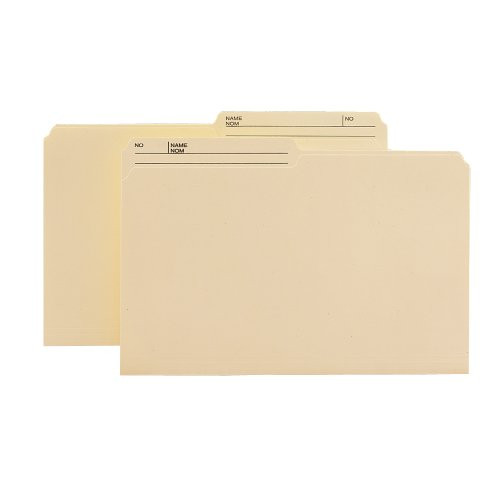 Smead Reversible File Folder, 1/2-Cut Right Printed Tab, Legal Size, Manila, 10 per Pack (15138)