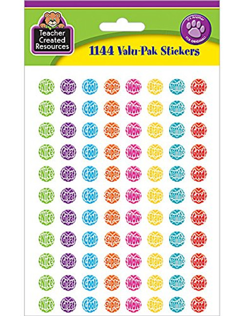 Teacher Created Resources Chevron Mini Stickers Valu-Pak (5606)